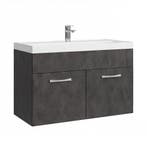 Badkamermeubel Set Paso 01 80 x 40 cm – Donker Grijs, Huis en Inrichting, Badkamer | Badkamermeubels, Verzenden, Nieuw