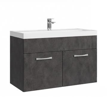 Badkamermeubel Set Paso 01 80 x 40 cm – Donker Grijs, Verzenden, Nieuw