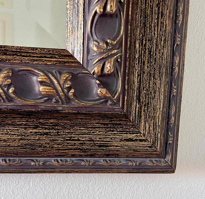 Miroir mural - Chêne - ancien et grand, Antiquités & Art, Curiosités & Brocante