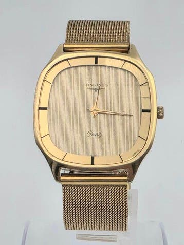 Longines - Longines Vintage Cushion Case Gold Dial Quartz -