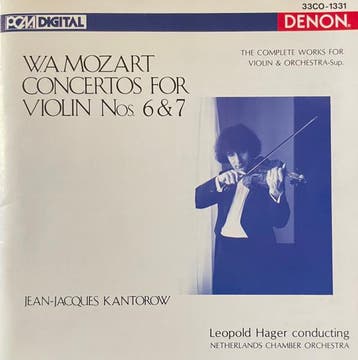 W. A. Mozart : Kantorow / Hager / Netherlands Chamber Orches, Verzenden