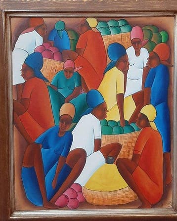J.Pierre - Marche de Fer a Port au Prince Haiti, Antiquités & Art