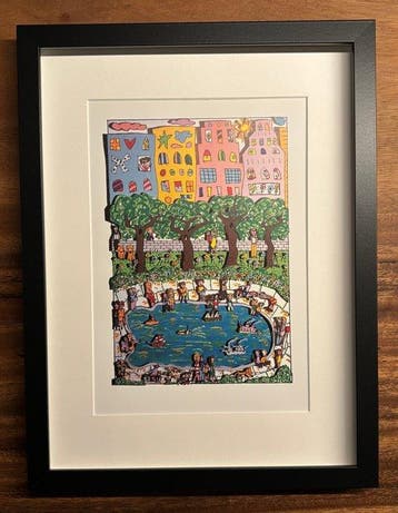 James Rizzi (1950-2011) - The Park Pond