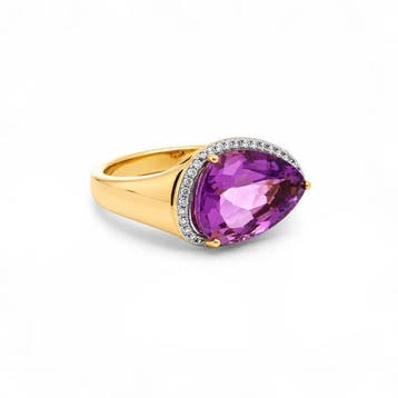 Zonder minimumprijs - Ring Zilver, Verguld - 5.02ct. tw.