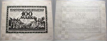 100 Mark 15 7 1921 Stadtsparkasse Bielefeld, Verzenden