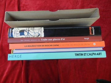 Tintin - 5 albums + emboîtages + un calendrier - 6 Album -, Nieuw