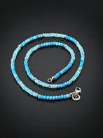Apatiet & Aquamarijn Sieraden – Blauwe Edelsteen Ketting -