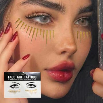 Face Art Tattoos Sproet 8: Verticale Edgy Strepen, Verzenden, Nieuw