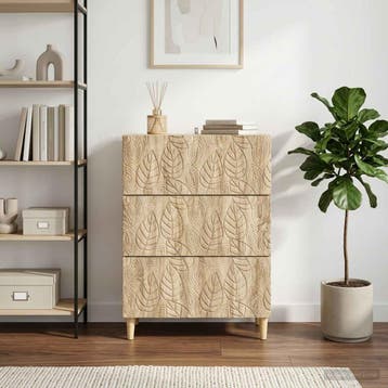 vidaXL Ladekast Sonoma Eiken 66 x 34,5 x 90 cm Bewerkt hout, Verzenden