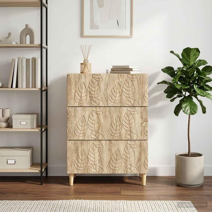 vidaXL Ladekast Sonoma Eiken 66 x 34,5 x 90 cm Bewerkt hout, Huis en Inrichting, Kasten | Overige, Nieuw, Verzenden