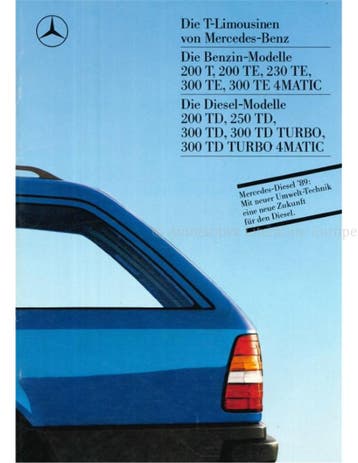 1989 MERCEDES BENZ E KLASSE T BROCHURE DUITS, Nieuw