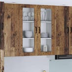 vidaXL Keukenkast aan de muur Lucca Oud hout 80 x 31 x 100, Verzenden, Nieuw