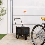 vidaXL Hondenfietstrailer oxford stof en ijzer zwart, Verzenden
