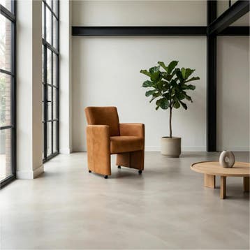 Leren eetkamerstoel Elegant - Kenia Cognac (cognac) - Met, Ophalen of Verzenden
