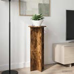 vidaXL Plantenstand 2 pcs Gerookt eiken Ø40 x 100 cm Bewerkt, Verzenden, Nieuw