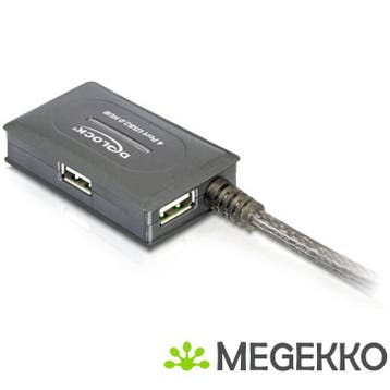 Delock 82748 USB 2.0-verlengkabel 10 m actief met 4-poorts, Computers en Software, Verzenden, Nieuw