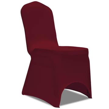 vidaXL Hoes voor stoelen 50 stuks (wijnrood), Verzenden