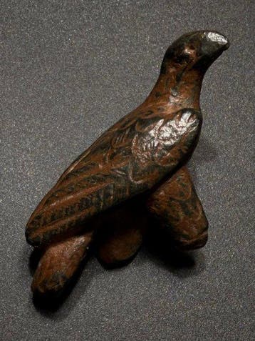 Romain antique Bronze Figurineamulette légionnaire emblème