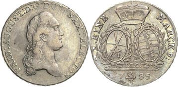 2/3 taler, daalder 1785, Sachsen-kurlinie ab 1547 (albert..., Verzenden