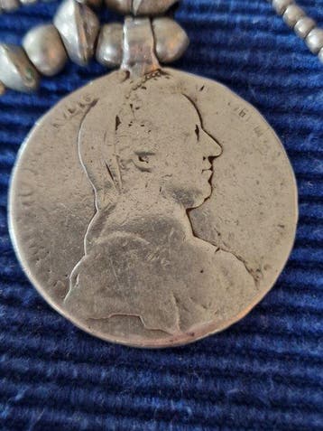 Argent - Collier ras du cou - Sahara thaler m-t d a