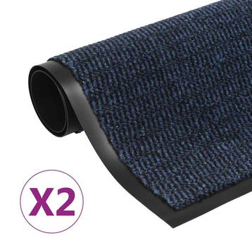 vidaXL Droogloopmatten 2 st rechthoekig getuft 80x120 cm, Verzenden, Nieuw