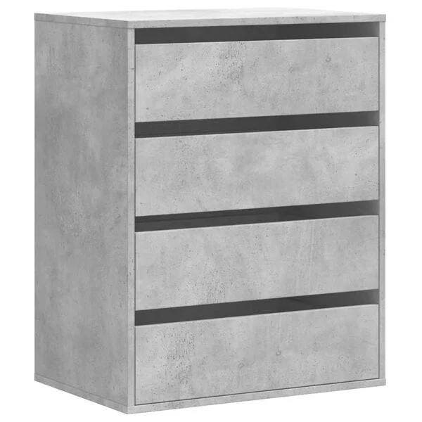 Ladekast 4 lades betongrijs | Retour deal | Nu -30%, Huis en Inrichting, Kasten | Ladekasten, 3 of 4 laden, 25 tot 50 cm, Nieuw