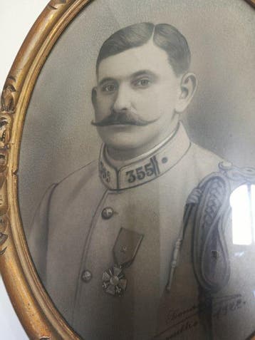 Cadre photo - Bois - Grand portrait militaire