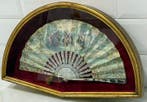 Éventail (2) - Bois, Papier, Cristal, Velours, Or, Argent,