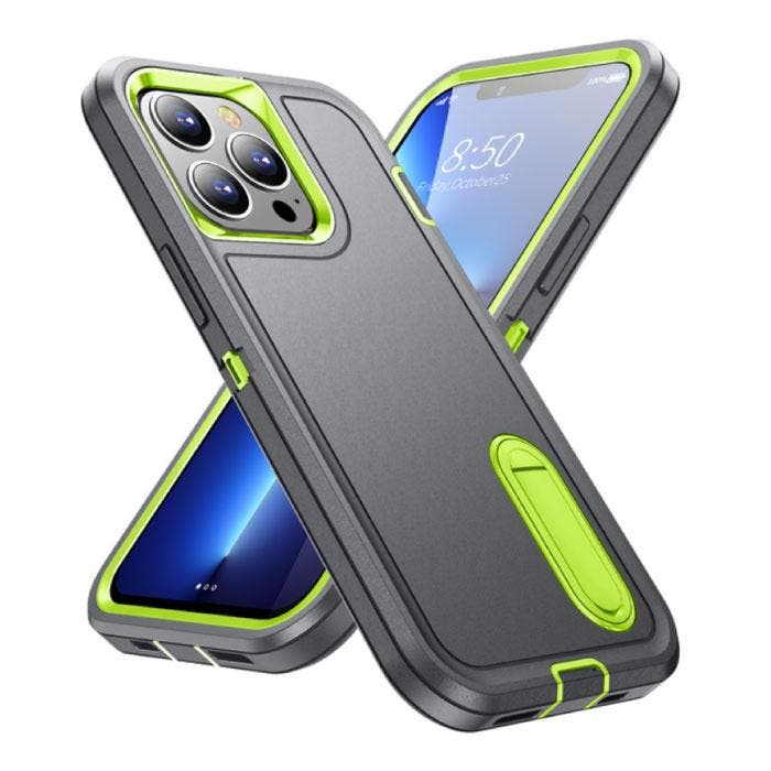 iPhone 13 Mini Armor Hoesje met Kickstand - Shockproof Cover, Telecommunicatie, Mobiele telefoons | Hoesjes en Screenprotectors | Apple iPhone