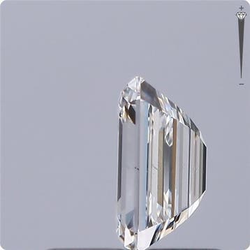 1 pcs Diamant (Natuurlijk) - 0.50 ct - Smaragd - E - SI1 -, Nieuw