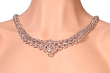 Halsketting - 18 karaat Witgoud - 40.00ct. tw. - Diamant -, Nieuw