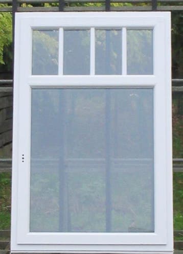 pvc raam , chassis , venster 109 x 167 wit/ zwartbruin, 75 tot 150 cm, Kunststof, Raamkozijn, Nieuw