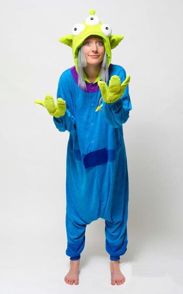 KIMU® Onesie Alien Pak S-M of 158-164 Alienpak Buitenaards W, Ophalen of Verzenden, Nieuw