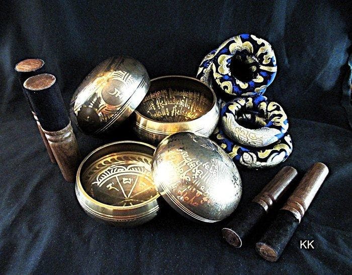 Groot lot Klankschalen - 4x 3 delige nieuwe complete, Musique & Instruments, Instruments à vent | Flûtes à bec