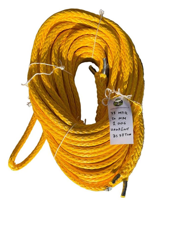 Hawk-Line Touw UHMPE 73Mtr 20 MM BS 37,4 Ton 2 Ogen NIEUW..., Watersport en Boten, Beroepsscheepvaart, Nieuw, Verzenden