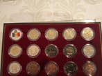 Andorra. 2 Euro 2014/2021 (15 coins including 13 empty, Postzegels en Munten