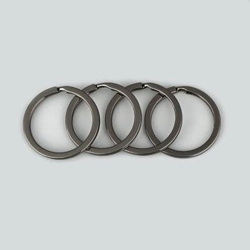 Set van 30 mooie sleutelringen (22-28 mm, kleur 3: gun meta, Doe-het-zelf en Bouw, Verzenden, Nieuw