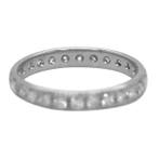 Bague - 18 carats Or blanc Diamant (Naturelle) - Éternité