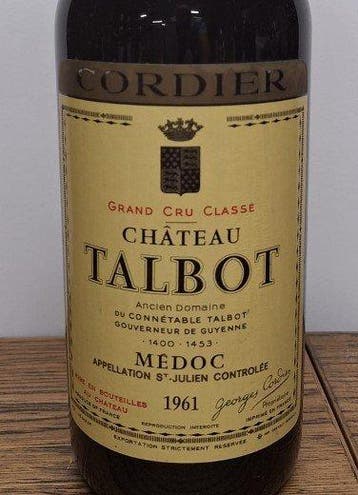 1961 Château Talbot - Saint-Julien, Médoc 4ème Grand Cru, Verzamelen, Nieuw
