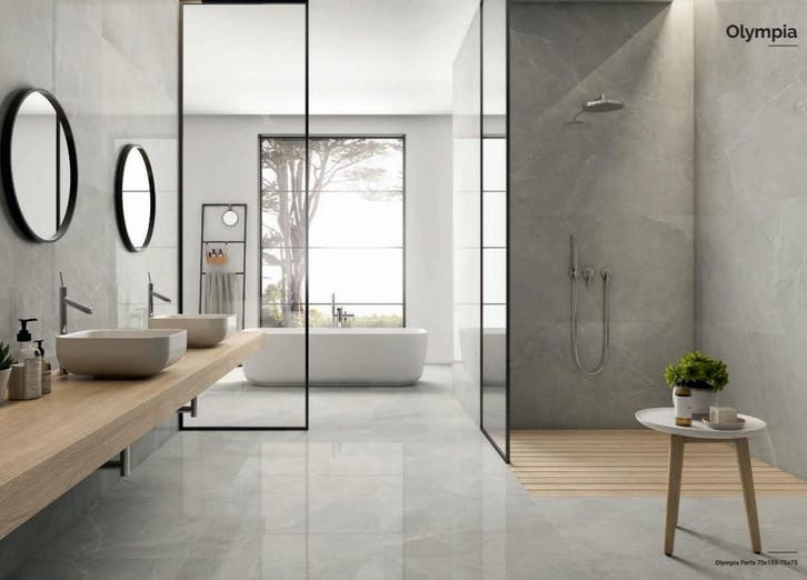 Olympia Perla ( LEVIGLASS ) 30x60 Hoogglans Vloertegel en, Doe-het-zelf en Bouw, Tegels, Ophalen of Verzenden