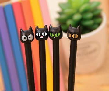 Set van 4 grappige kattenpennen, Verzenden, Nieuw