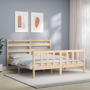 vidaXL Bedframe zonder matras massief grenenhout 160x200 cm, Huis en Inrichting, Slaapkamer | Bedden, Verzenden, Nieuw
