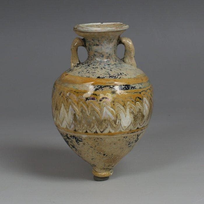 Oud-Grieks kerngevormd glas Amphoriskos, Collections, Minéraux & Fossiles