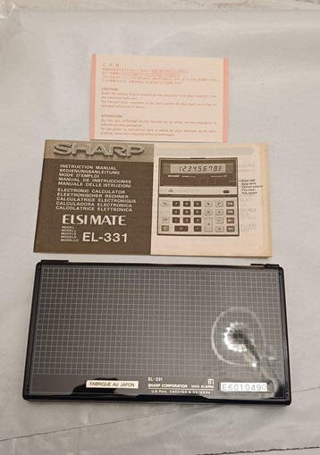 Rekenmachine - 1980-1990 - Sharp Elsi Mate EL-331, Nieuw