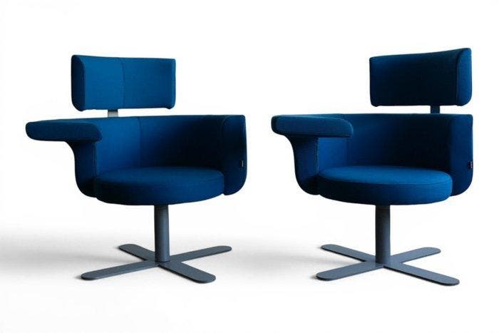Drabert - Schmidt Michael - Stoel (2) - Staal, stof, schuim, Antiquités & Art, Art | Objets design