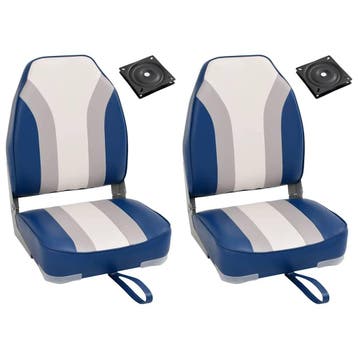 vidaXL Bootstoelen inklapbaar 2 st met hoge rugleuning, Watersport en Boten, Bootonderdelen, Verzenden, Nieuw