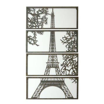 Wanddecoratie - Europa - Metalen Eiffeltoren