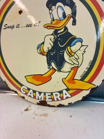 Polaroid Polaroid Camera – Donald Duck – Rond Emaille, Nieuw