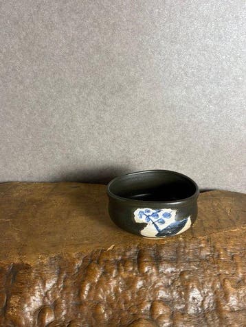 Chawan - Keramiek - Kuro Oribe Chawan