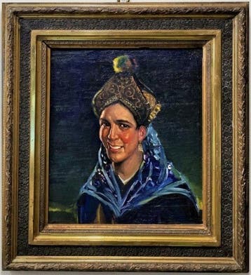 Spanish School (c.1920) - A Young Segovian Woman in